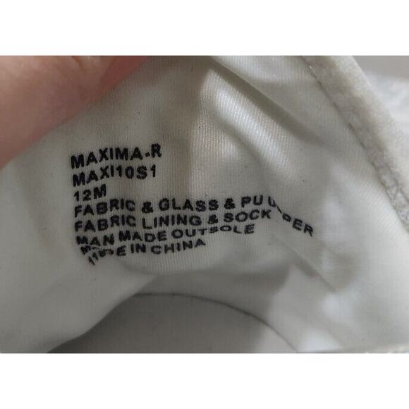 Steve Madden Womens Maxima-R White Bling Rhinestones Concert Sneaker Shoe Sz 12 - Picture 12 of 15